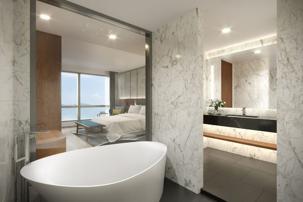 香港數碼港艾美酒店豪華套房浴室