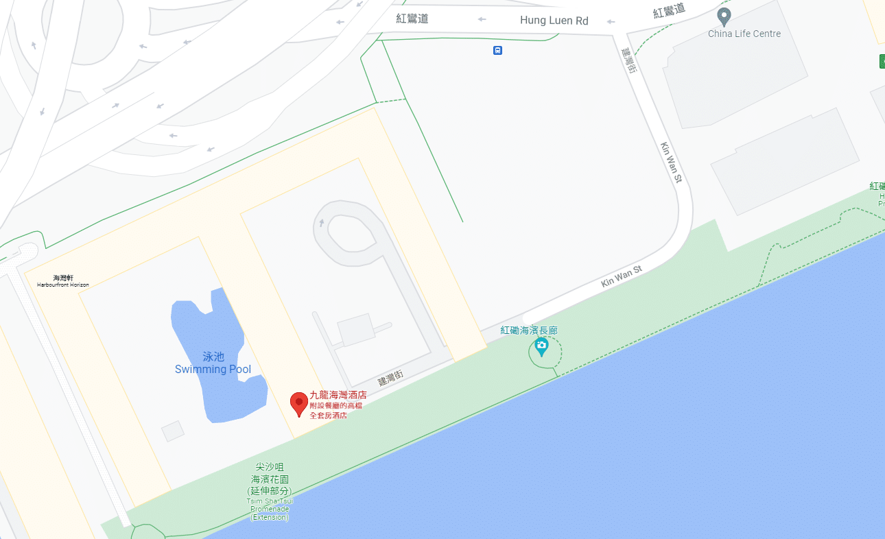 香港九龍海灣酒店 地圖